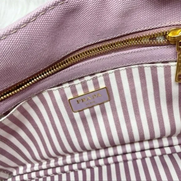 Prada pink Canapa Tote. EUC - Picture 6 of 6